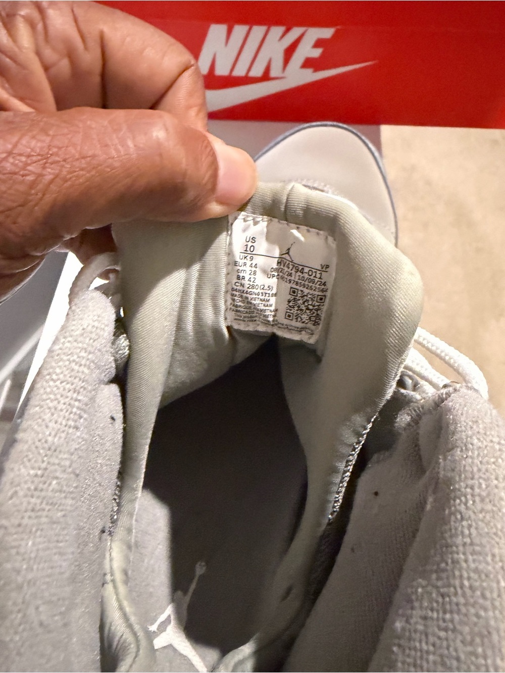 Nike Air Jordan 9 Retro Cool Grey High-Top Sneakers — Men's 10 - Picture 5 of 5